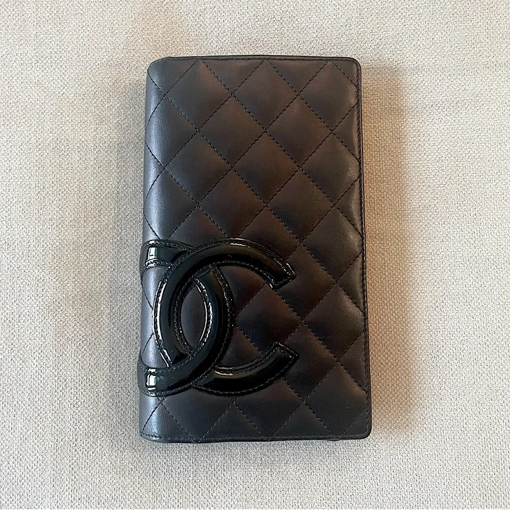 💗Chanel💗Cambon Long Bifold Quilted Lambskin Wallet